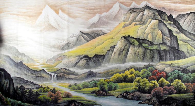 八尺寫意山水畫